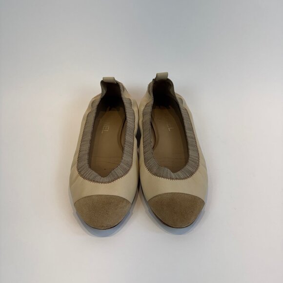 Chanel Beige Leather & Suede Flat Ballet Slippers, Size 40 EU - Picture 5 of 14